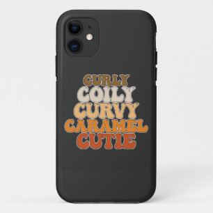 Juneteenth Curly Coily Curvy Caramel Cutie iPhone 11 Hoesje