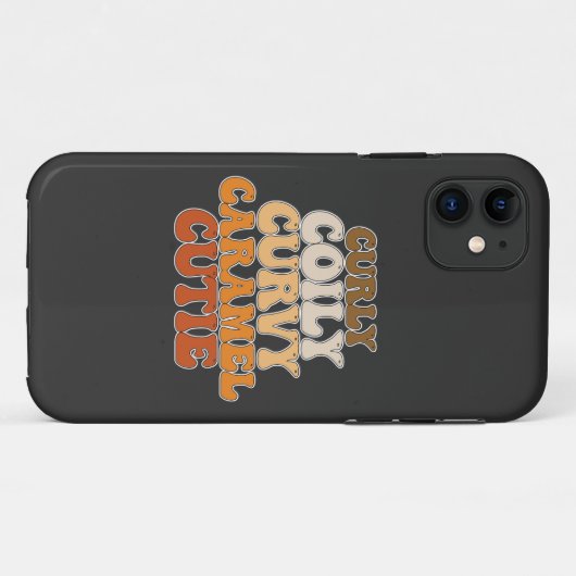 Juneteenth Curly Coily Curvy Caramel Cutie Case-Mate iPhone Case (Achterkant (horizontaal))