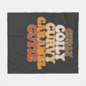 Juneteenth Curly Coily Curvy Caramel Cutie Fleece Deken (Voorkant (Horizontaal))