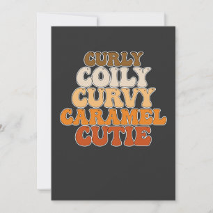 Juneteenth Curly Coily Curvy Caramel Cutie Kaart