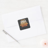 Juneteenth Curly Coily Curvy Caramel Cutie Vierkante Sticker (Envelop)