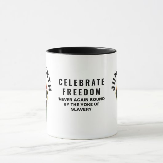 JUNETEENTH Custom Celebrate Freedom Mok (Midden)
