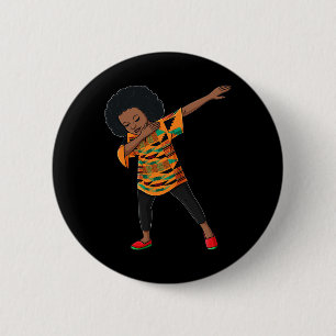 Juneteenth Dabbing African American Black Pride Qu Ronde Button 5,7 Cm