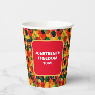Juneteenth document koppen papieren bekers