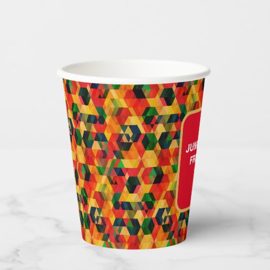 Juneteenth document koppen papieren bekers (Voorkant)