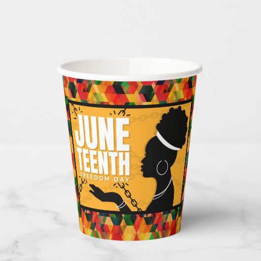 Juneteenth document koppen papieren bekers (Links)