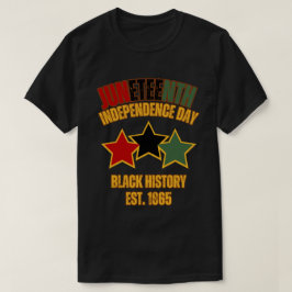 Juneteenth Drie sterren T-shirt