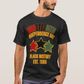Juneteenth Drie sterren T-shirt (Voorkant)