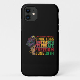 Juneteenth een dag van herinnering Zwarte vrijheid iPhone 11 Hoesje