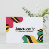 Juneteenth: Een viering van Freedom Design Save The Date (Staand voorkant)
