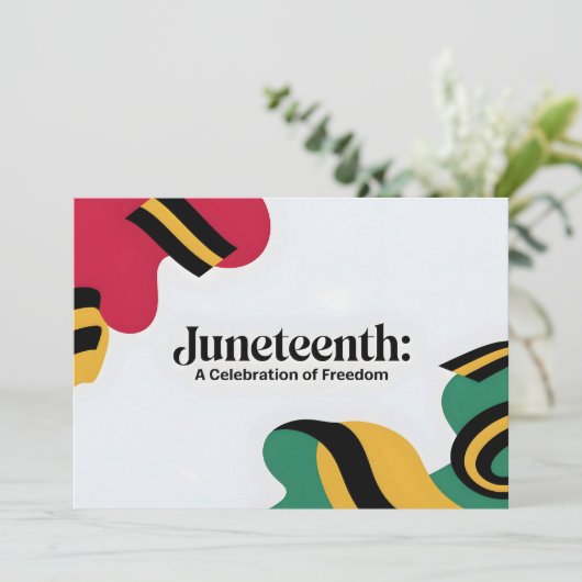 Juneteenth: Een viering van Freedom Design Save The Date (Staand voorkant)