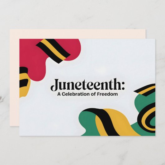 Juneteenth: Een viering van Freedom Design Save The Date (Voorkant / Achterkant)