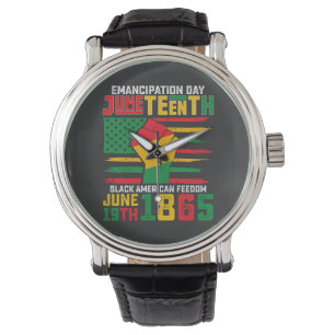 Juneteenth Emancipatie Dag Zwarte Amerikaanse Vrij Horloge