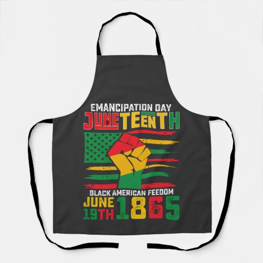 Juneteenth Emancipatie Dag Zwarte Amerikaanse Vrij Schort (Voorkant)
