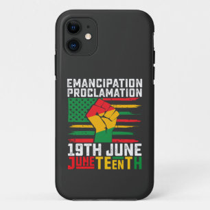 Juneteenth Emancipatie Proclamatie Zwarte Vrijheid iPhone 11 Hoesje