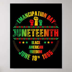 Juneteenth Emancipation Day Black 19 juni 1865 M Poster