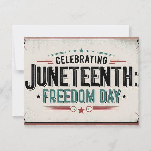  Juneteenth Feestdagenkaart (Voorkant)