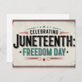  Juneteenth Feestdagenkaart (Voorkant / Achterkant)