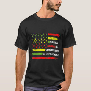 Juneteenth Flag Celebrating Black History Emancipa T-shirt