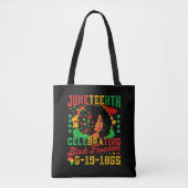Juneteenth Flag Viering Black Freedom Juneteen Draagtas (Voorkant)