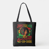 Juneteenth Flag Viering Black Freedom Juneteen Draagtas (Achterkant)