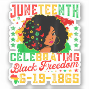 Juneteenth Flag Viering Black Freedom Juneteen Sticker