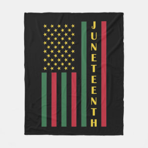 Juneteenth Freedom Celebration USA American Flag Fleece Deken