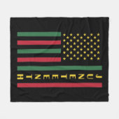 Juneteenth Freedom Celebration USA American Flag Fleece Deken (Voorkant (Horizontaal))