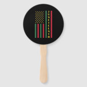 Juneteenth Freedom Celebration USA American Flag Handwaaier (Achterkant)