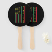 Juneteenth Freedom Celebration USA American Flag Handwaaier (Voorkant en achterkant)