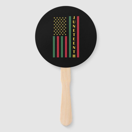 Juneteenth Freedom Celebration USA American Flag Handwaaier (Voorkant)