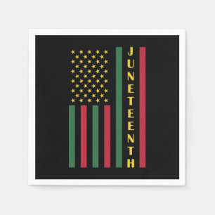 Juneteenth Freedom Celebration USA American Flag Servet
