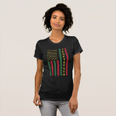 Juneteenth Freedom Celebration USA American Flag T-shirt (Voorkant volledig)