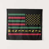 Juneteenth Freedom Celebration USA American Flag Wandkleed (Voorkant (horizontaal))