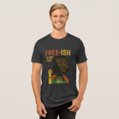 Juneteenth Freedom Day Afrocentrische kunst Tri-Blend Shirt (Voorkant volledig)