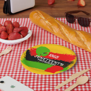 Juneteenth Freedom Day Flag Celebration 1865 Feest Papieren Bordje