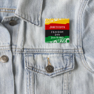 Juneteenth Freedom Day Stadsfeest Vierkante Button 5,1 Cm