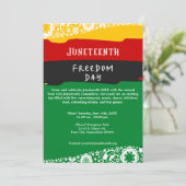 Juneteenth Freedom Day Stadsviering Fancy vlag Feestdagenkaart (Staand voorkant)