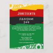 Juneteenth Freedom Day Stadsviering Fancy vlag Feestdagenkaart (Voorkant)