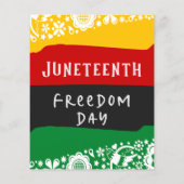 Juneteenth Freedom Day Stadsviering Fancy vlag Flyer (Achterkant)