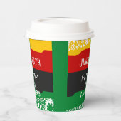Juneteenth Freedom Day Stadsviering Fancy vlag Papieren Bekers (Links)