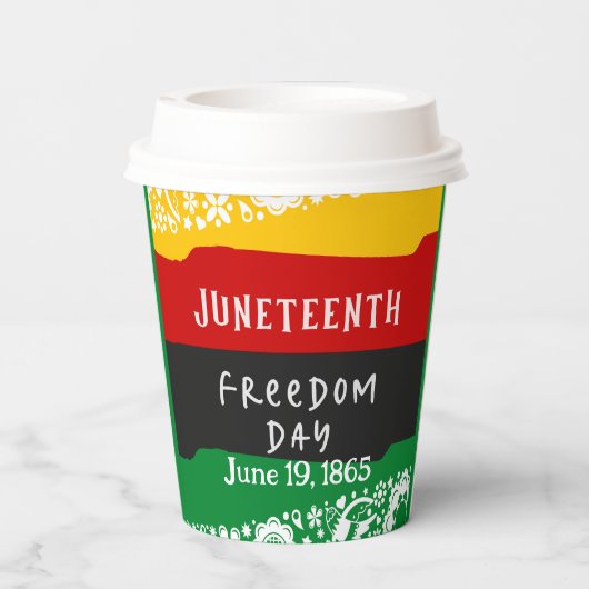 Juneteenth Freedom Day Stadsviering Fancy vlag Papieren Bekers (Achterkant)