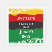 Juneteenth Freedom Day Stadsviering Vlaggenfeest Servet (Voorkant)