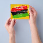 Juneteenth Freedom Day Vlag Kleuren Viering Flyer (Hand)