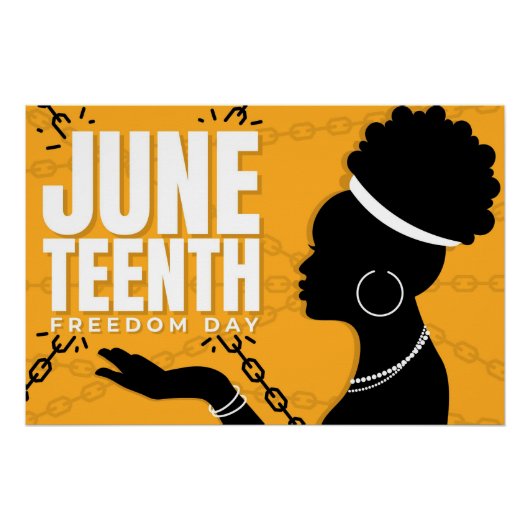 Juneteenth Freedom Glossy Poster Perfect Poster (Voorkant)