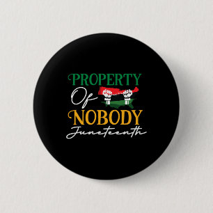 Juneteenth Freedom Melanine Zwart Vrouwen Eigendom Ronde Button 5,7 Cm