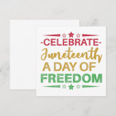 Juneteenth, Freedom of African American. Kaart (Voorkant / Achterkant)