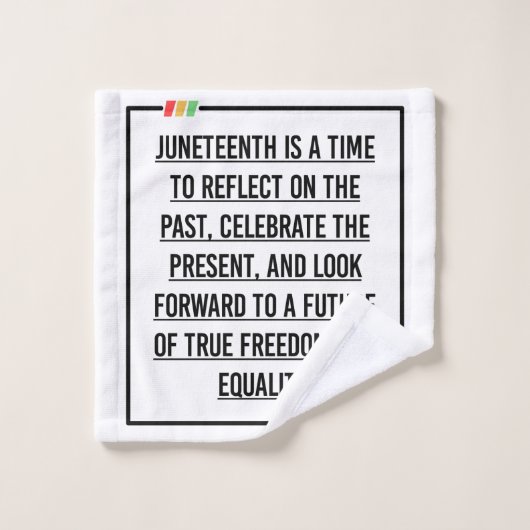 Juneteenth, Freedom of African American. Washandje (Wasdoekje)