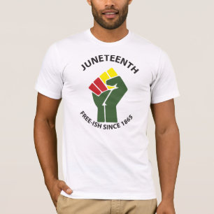 Juneteenth Freeish sinds 1865 Blk tekst T-shirt