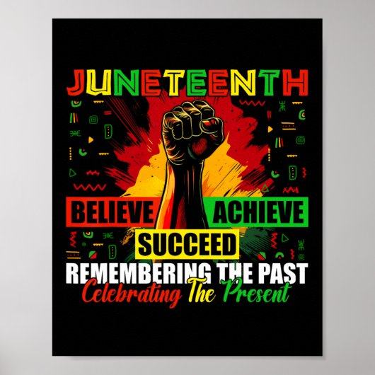 Juneteenth geloof dat het gelukt is om de verleden poster (Voorkant)